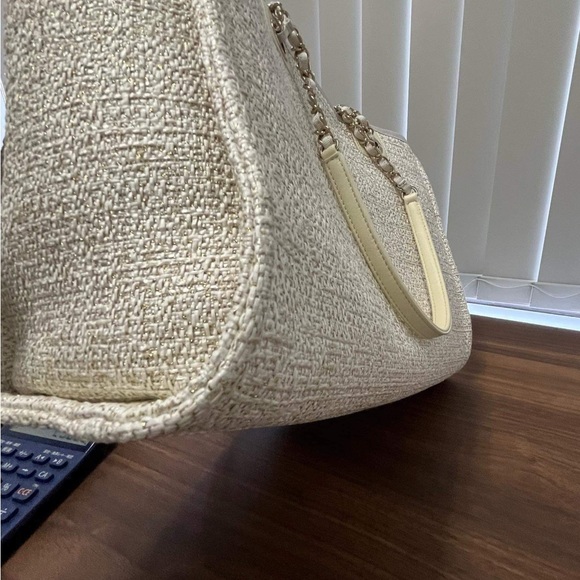 CHANEL DEAUVILLE TOTE RAFFIA WITH GLITTER AUTHENTIC ❗️ - Picture 13 of 16